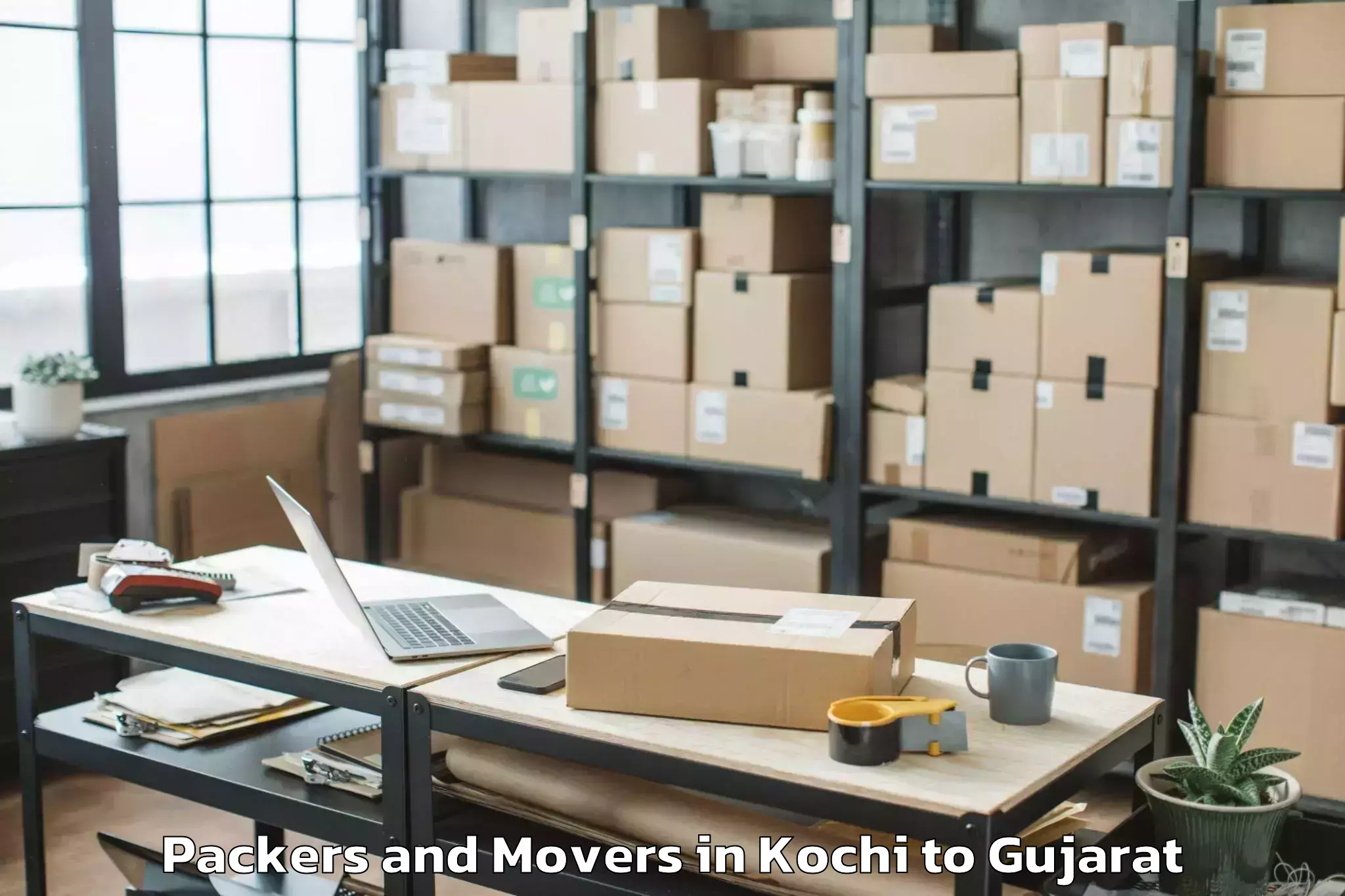 Book Kochi to Jhagadia Packers And Movers Online